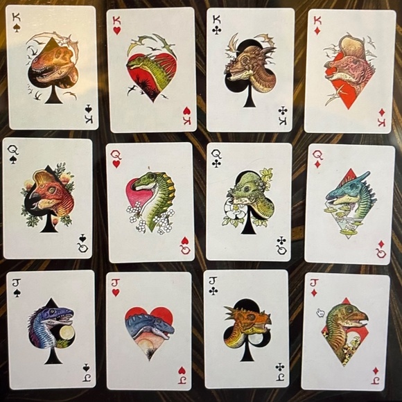 William Stout, renowned for his paleontological drawings, deck of dinosaur cards - Picture 2 of 4